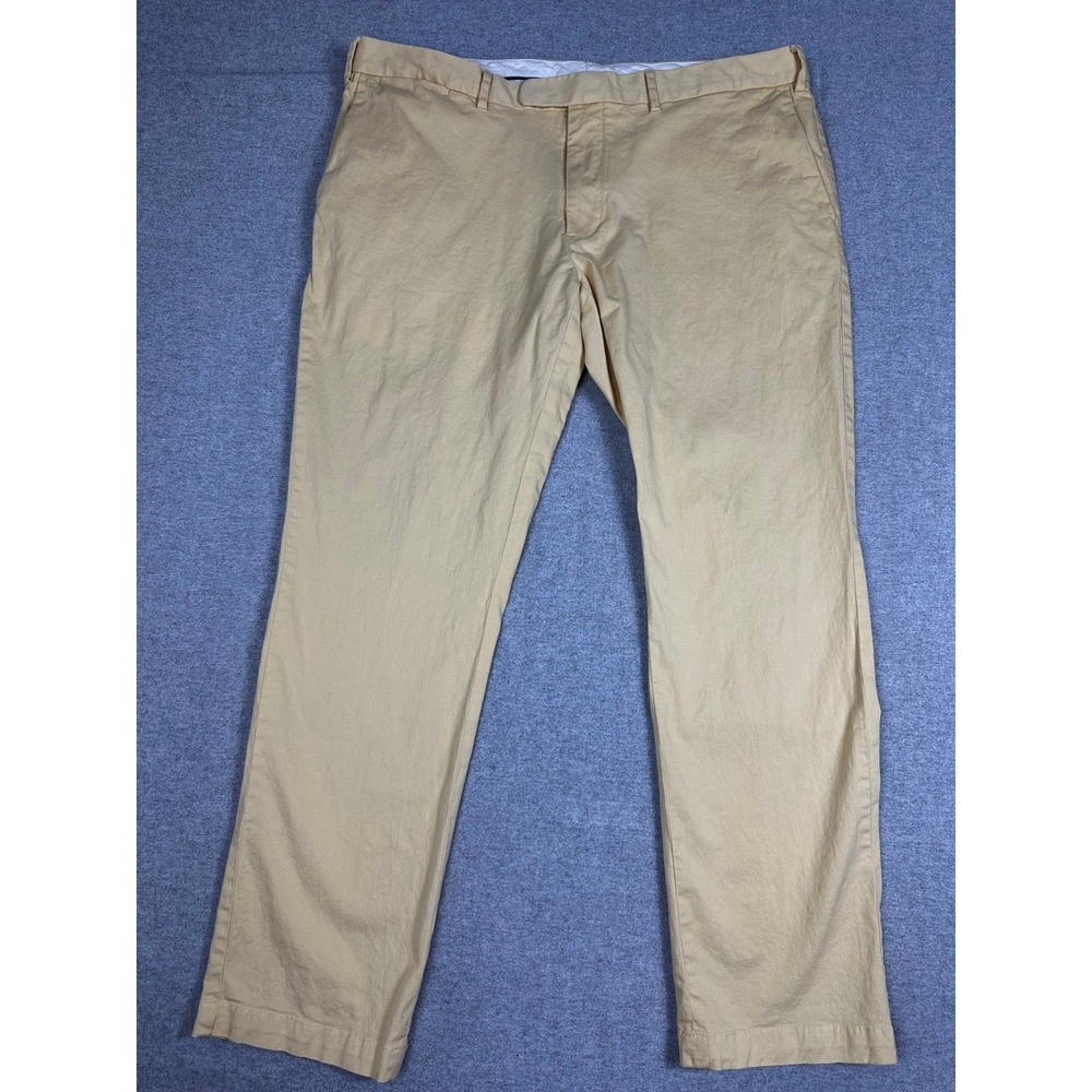 Polo‎ Ralph Lauren Chino Pants Mens 40x32 Yellow Stretch Slim Fit Cotton Twill